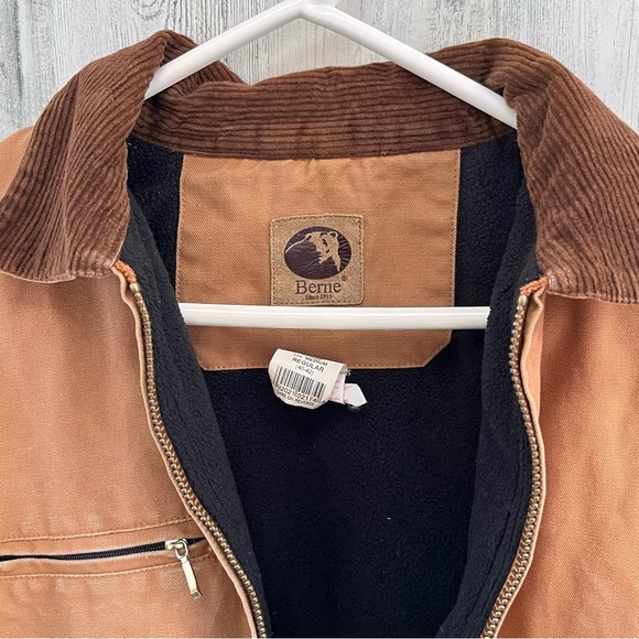 Berne Men’s Duck Canvas Lined Full Zip Detroit Style Jacket Size Medium - Picture 2 of 15